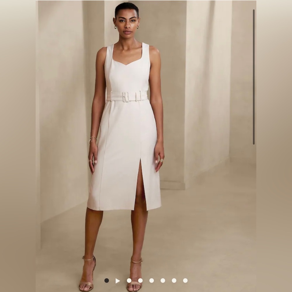 NWT Banana Republic Sheath Dress, Petite 00, Color Stone Washed